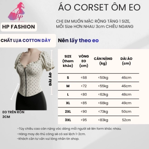 [Mua TĂNG 1 size so bảng SIZE ] Áo corset tay phồng, áo kiểu body trễ vai mùa hè vải lụa cotton QC lưng chun  size S M L XL 2XL 3XL có bigsize  HP107