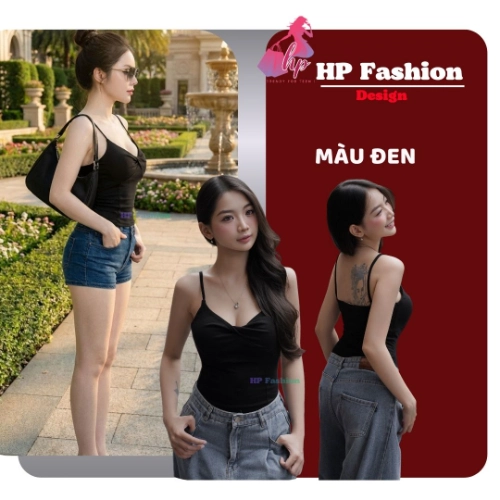 Áo hai dây nữ form dài ôm body không mút chiết eo basic xoắn v1 , áo kiểu mùa hè vải cotton QC co giãn  size S M L XL 2XL 3XL có bigsize  HP106