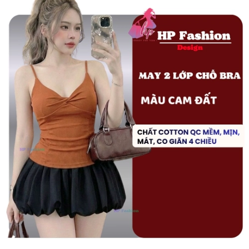 Áo hai dây nữ form dài ôm body không mút chiết eo basic xoắn v1 , áo kiểu mùa hè vải cotton QC co giãn  size S M L XL 2XL 3XL có bigsize  HP106
