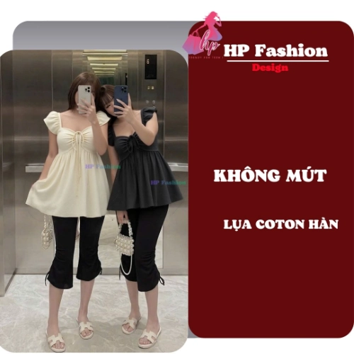 Áo babydoll nữ tay cánh tiên form che bung, áo kiểu dây rút vòng 1 tôn dáng lưng chun ôm eo HP111