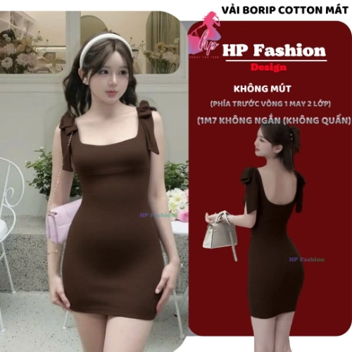 Đầm hai dây bản to DÂY NƠ không mút ôm body  dáng ngắn  , váy kiểu trơn basic  đen đỏ xanh có bigsize vải thoáng mát mùa hè tôn dáng sang chảnh HP112