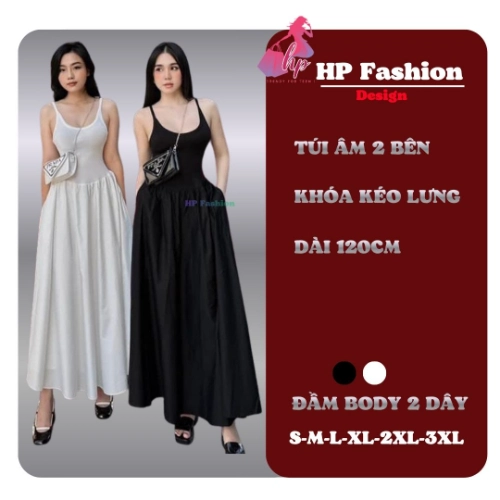 Váy maxi 2 dây dáng xòe, đầm nữ dài dự tiệc mùa hè đi biểnG33 Voan Voi Dress Women