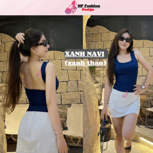 Áo hai dây hở lưng phom dài ôm body, áo kiểu nữ mùa hè thun co giãn màu đen trắng nâu đi chơi tôn dáng sang chảnh G822 Top Women có bigsize