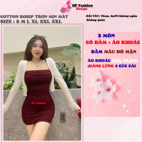 Đầm sát nách ôm body dáng ngắn không mút, váy kiểu trơn basic  đen đỏ xanh có bigsize vải thoáng mát mùa hè tôn dáng sang chảnh HP61
