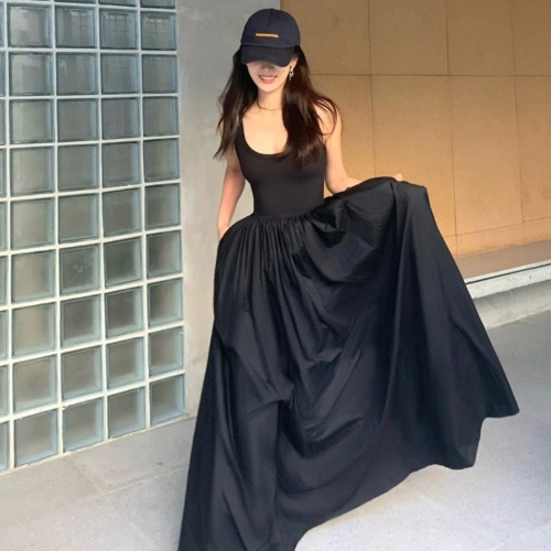 Váy maxi 2 dây dáng xòe, đầm nữ dài dự tiệc mùa hè đi biểnG33 Voan Voi Dress Women