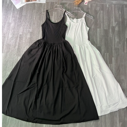 Váy maxi 2 dây dáng xòe, đầm nữ dài dự tiệc mùa hè đi biểnG33 Voan Voi Dress Women