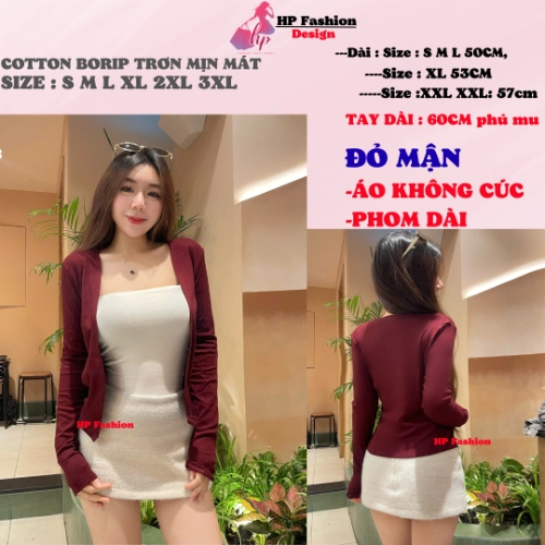 Áo khoác cardigan TRƠN KHÔNG CÚC dáng dài [KHÔNG KÈM ÁO TRONG]  basic, áo phối kiểu mặc bên ngoài nữ tay dài vải cotton cao cấp co giãn có bigsize mùa hè thu đông HP60