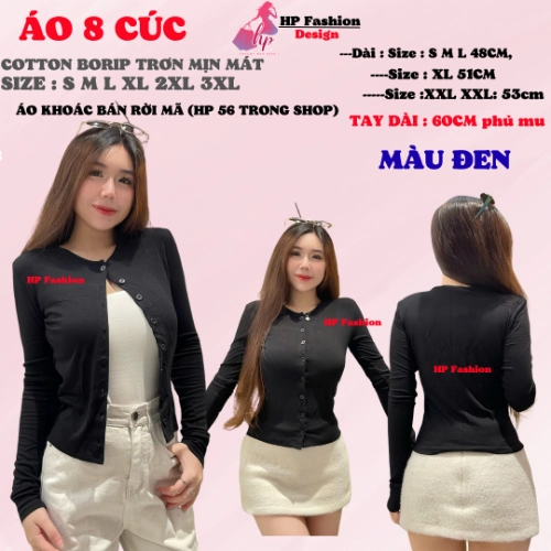 Áo khoác cardigan siêu phối [KHÔNG CÓ ÁO TRONG] dáng dài 8 cúc chiết eo ôm bó body basic, áo phối kiểu mặc bên ngoài bên trong đều được nữ tay dài vải cotton cao cấp co giãn có bigsize mùa hè HP56