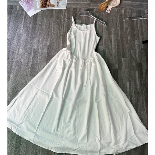 Váy maxi 2 dây dáng xòe, đầm nữ dài dự tiệc mùa hè đi biểnG33 Voan Voi Dress Women