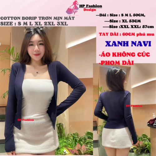 Áo khoác cardigan TRƠN KHÔNG CÚC dáng dài [KHÔNG KÈM ÁO TRONG]  basic, áo phối kiểu mặc bên ngoài nữ tay dài vải cotton cao cấp co giãn có bigsize mùa hè thu đông HP60
