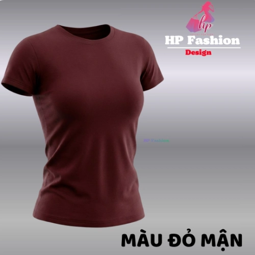 Áo thun nữ chiết eo basic cổ tròn, áo phông nữ ôm body cộc ngắn tay vải cao cấp co giãn 4 chều thoáng mát thấm hút mồ hôi baby tee có bigsize mùa hè HP30