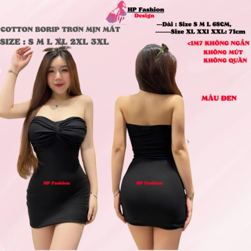 Đầm xoắn cúp ôm body ống dáng ngắn không mút , váy kiểu trơn basic  đen đỏ xanh có bigsize vải thoáng mát mùa hè tôn dáng sang chảnh HP57