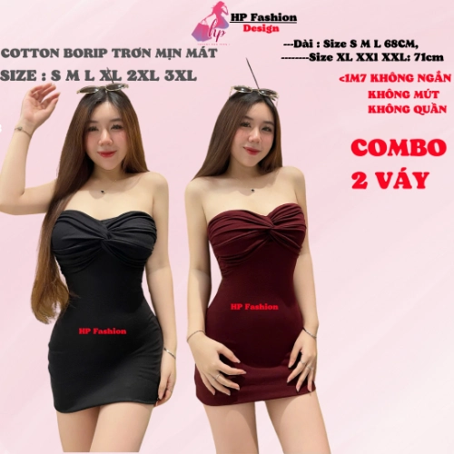 Đầm xoắn cúp ôm body ống dáng ngắn không mút , váy kiểu trơn basic  đen đỏ xanh có bigsize vải thoáng mát mùa hè tôn dáng sang chảnh HP57