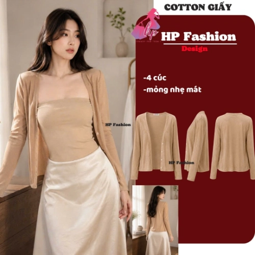 Áo khoác cardigan MỎNG NHẸ MÁT TRƠN 4 CÚC dáng dài , áo phối kiểu mặc bên ngoài nữ tay dài vải cotton GIẤY cao cấp co giãn có bigsize mùa hè thu đông A13