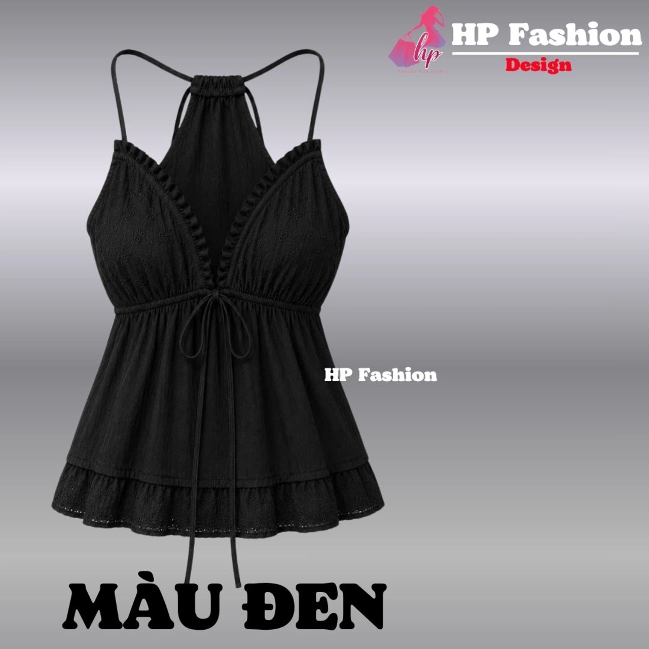 Áo yếm dây dáng babydoll che bụng, áo kiểu nữ vải đũi lụa không mút phối ren mùa hè đi biển size S M L A18