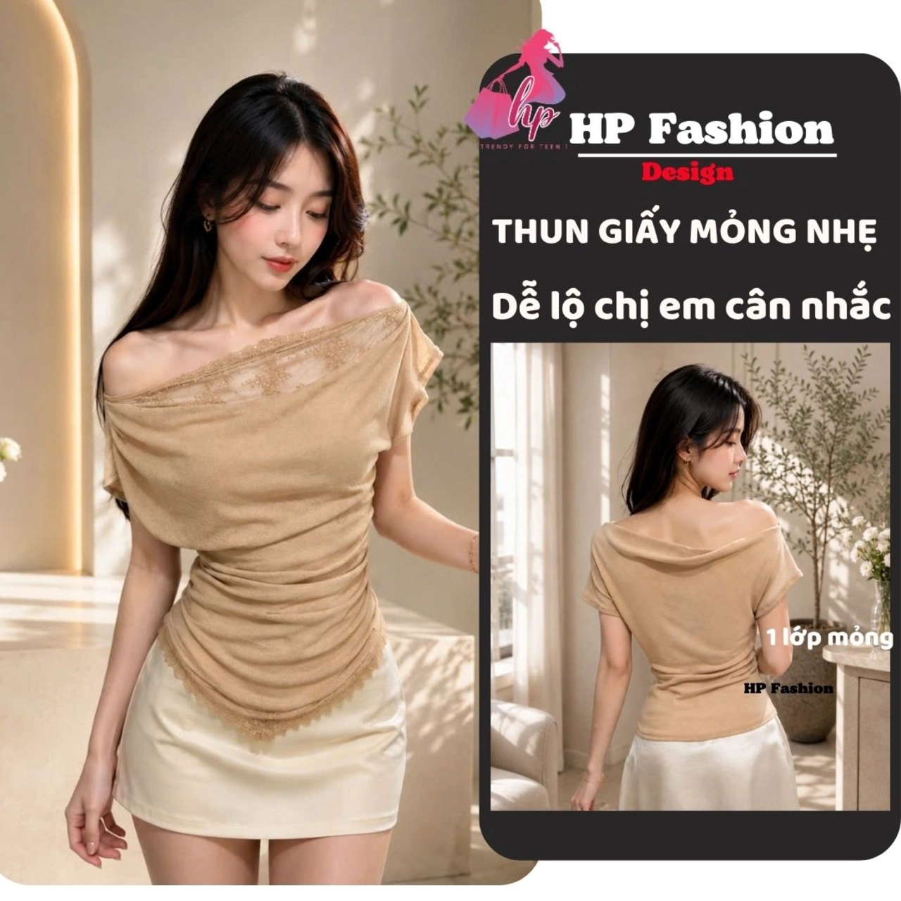 [Mặc 4 kiểu] Áo body nữ mặc bệt lệch hở vai, áo kiểu nữ vải thun giấy mỏng dễ lộ mùa hè đi biển size S M L A26